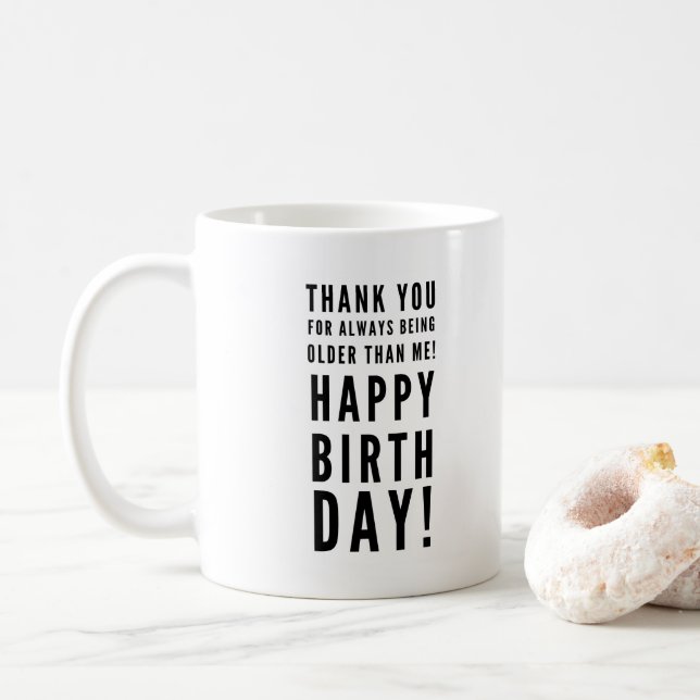 Mug Vœux d'anniversaire sarcastiques et drôles pour am (Avec donut)
