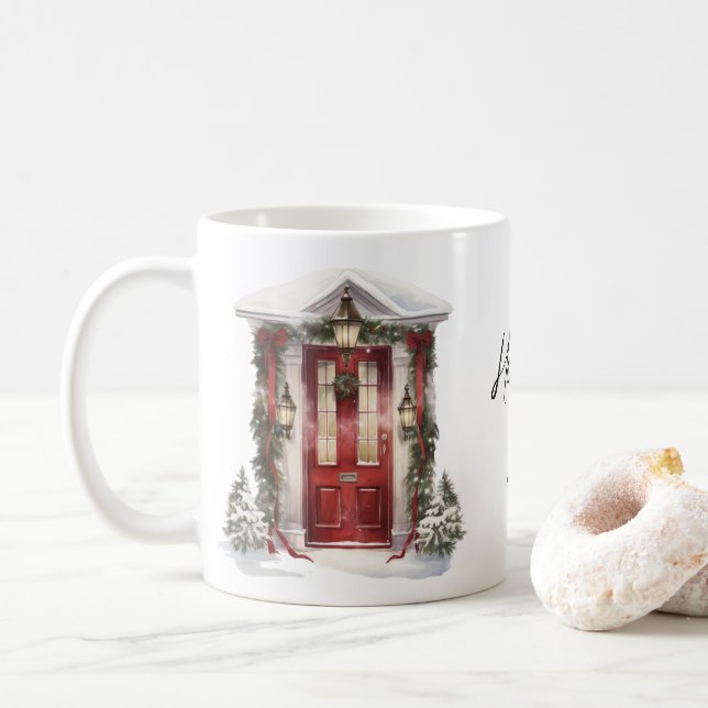 Mug Vœux de Fêtes Entreprise Modernes (Avec donut)