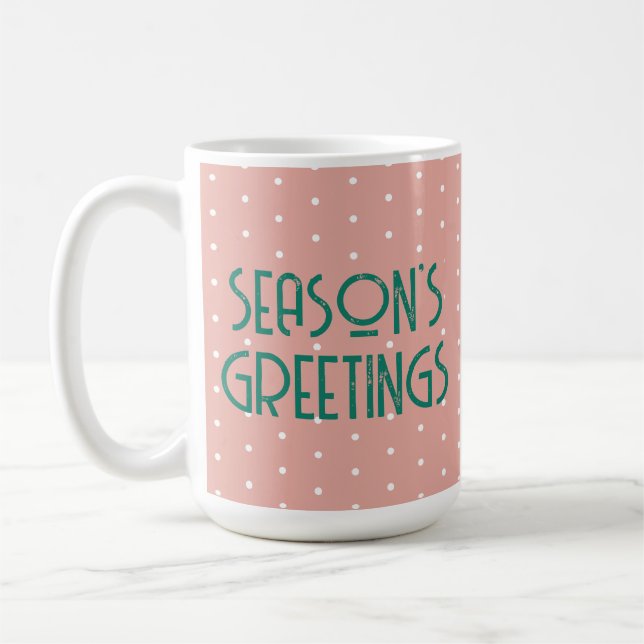 Mug Vœux de fin d'année à pois  (Gauche)