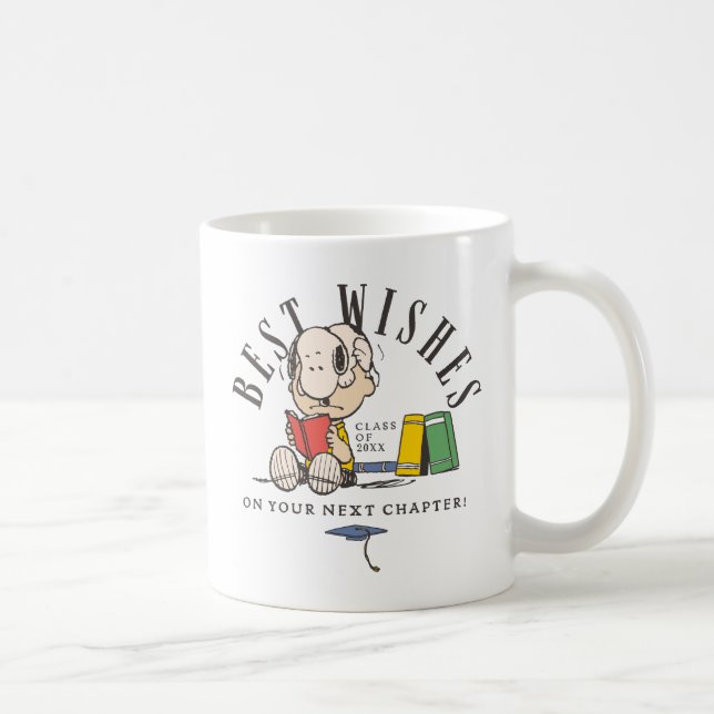 Mug Vœux de fin d'études Peanuts Snoopy lisant (Droite)