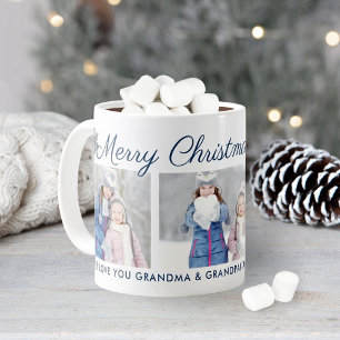 Mug Vœux de Joyeux Noël Flocon de Neige Navy Photo