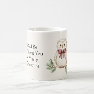 Mug Vœux de Noël de la chouette