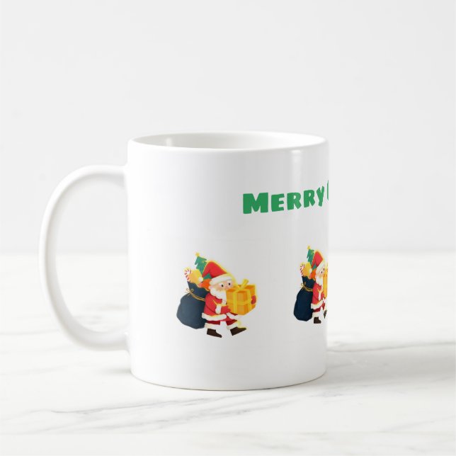 Mug Voeux de Noël imprimés taille de la coupe classiqu (Gauche)
