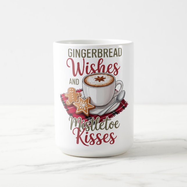Mug Voeux de pain d'épice et baisers de gui Noël (Centre)