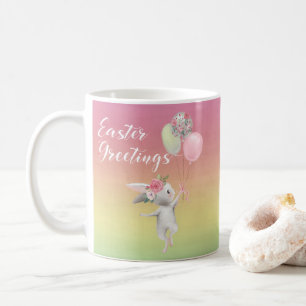 Mug Vœux de Pâques Mignonne Ballerine Lapin Pastel