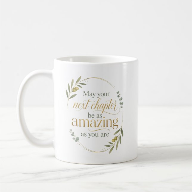 Mug Vœux de retraite personnalisés pour l'employé (Gauche)