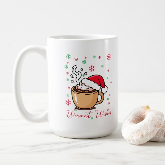 Mug Vœux les plus chaleureux Cozy Hot Cocoa Noël  (Avec donut)