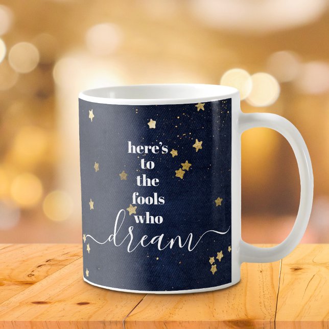 Mug Voici à ceux qui rêvent d’étoiles d’or Marine Chic (Créateur téléchargé)