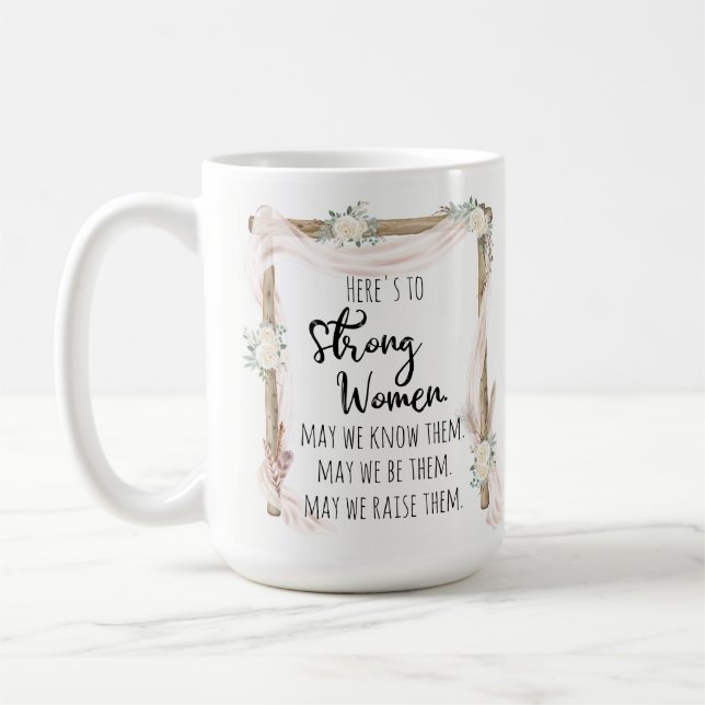 Mug Voici la citation d'une femme forte à Tribal Boho (Gauche)