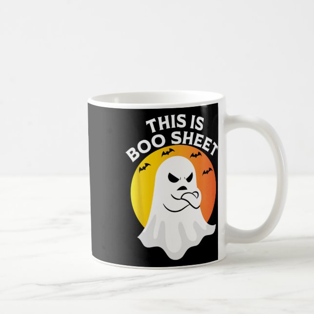 Mug Voici Le Costume D'Halloween Ghost Retro En Feuill (Droite)