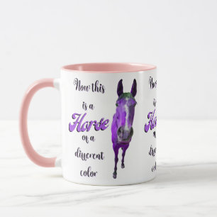 Mug Voici Un Cheval D'Une Couleur Différente, Violet