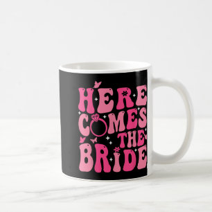 Mug Voici venir la mariée Fête de bachelorette rose gr