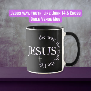 Mug voie de Jésus, vérité, vie Jean 14:6 Croix