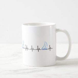 Mug Voile Heartbeat Funny Sailboat