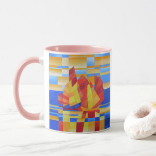 Mug Voile sur les Sept Mers So Blue Cubist Abstrait