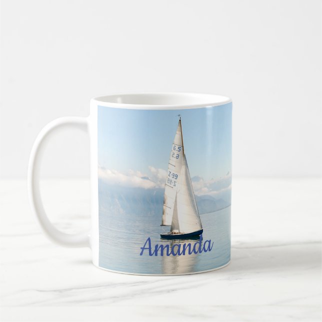 Mug Voile sur une baie de mer calme comme miroir (Gauche)