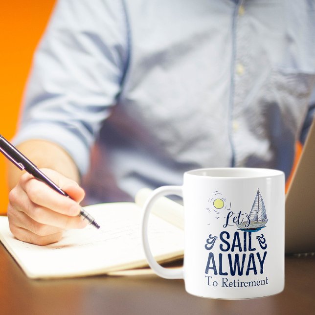 Mug Voilier Away Away Cute Nautique Voilier Ocean Reti (Créateur téléchargé)