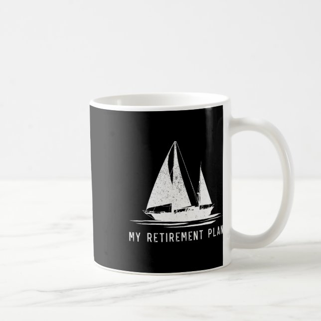 Mug Voilier Bateau papa Mon plan de retraite (Droite)