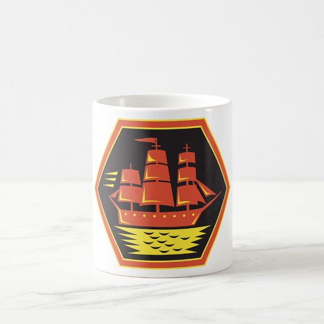 Mug Voilier Clipper Vintage en Mer (Créateur téléchargé)