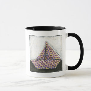 Mug Voilier d'origami sur le papier de conception