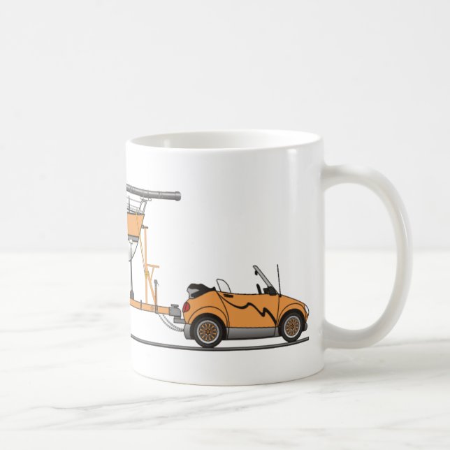 Mug Voilier Eco Voiture Orange (Droite)