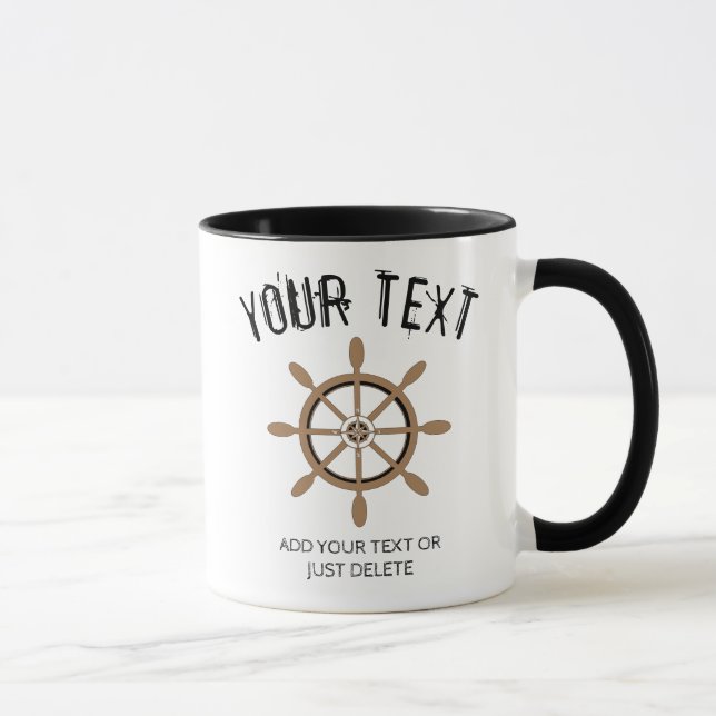 Mug Voilier, pêcheur, capitaine, école de voile Cadeau (Droite)
