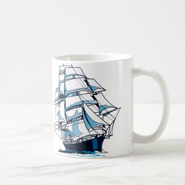 Mug Voiliers à plusieurs mâts.  (Droite)