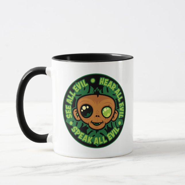 Mug Voir, Entendre et Dire tout Mal Singe (Gauche)