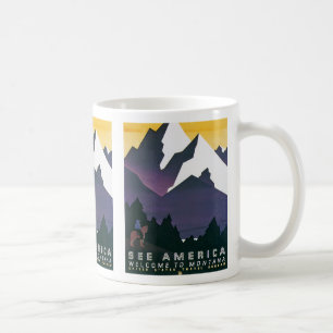 Mug Voir l'Amérique ~ Bienvenue au Montana