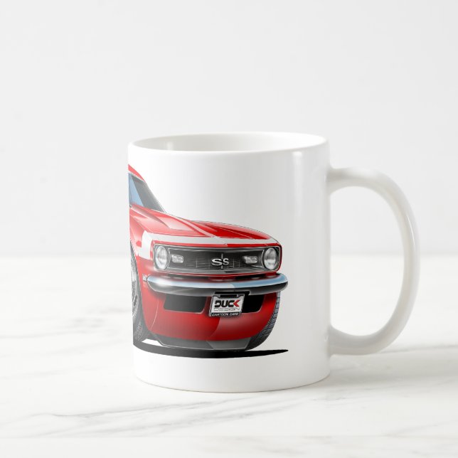 Mug Voiture 1968 Rouge-Blanche de Camaro (Droite)