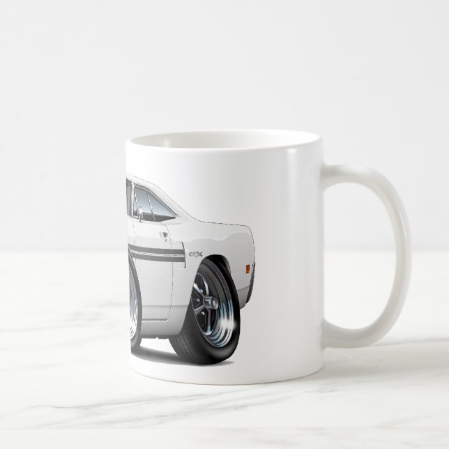 Mug Voiture 1970 Blanc-Noire de Plymouth GTX (Droite)