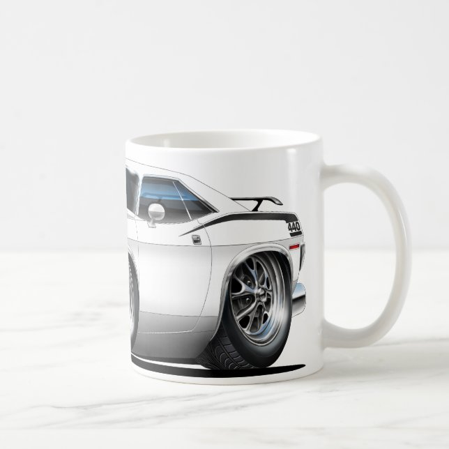 Mug Voiture 1970 de blanc de Plymouth Cuda (Droite)