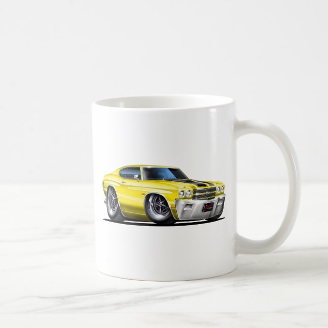 Mug Voiture 1970 Jaune-Noire de Chevelle (Droite)