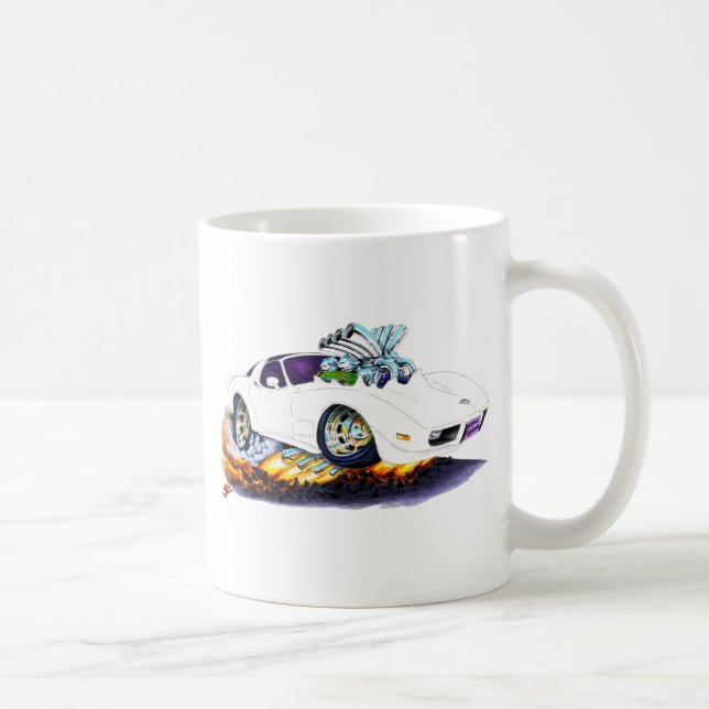 Mug Voiture 1977-79 de blanc de Corvette (Droite)