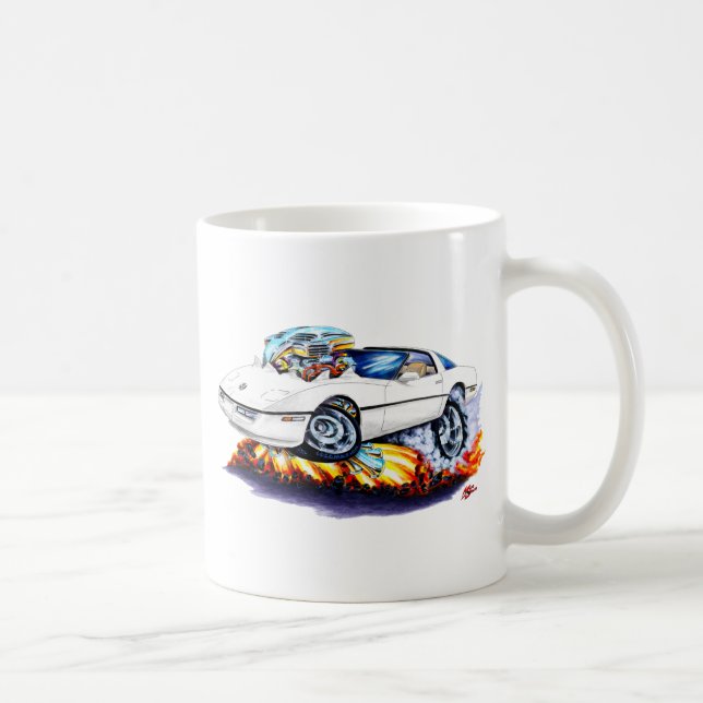 Mug Voiture 1984-93 de blanc de Corvette (Droite)