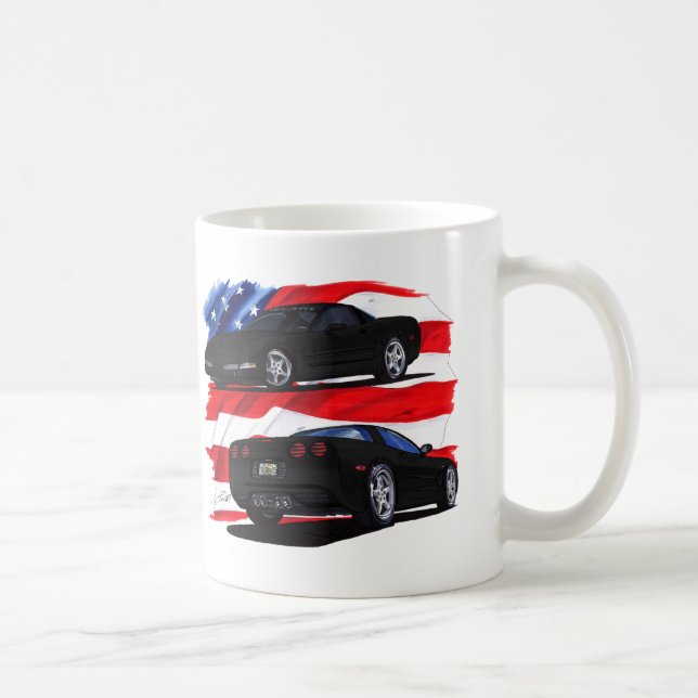 Mug Voiture 1998-04 noire de Corvette (Droite)