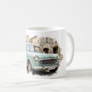 Mug Voiture Ancienne dans un Cadre Rustique