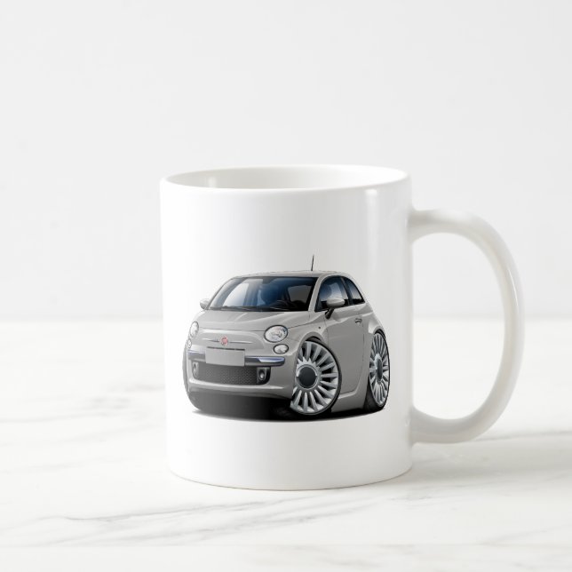 Mug Voiture argentée de Fiat 500 (Droite)