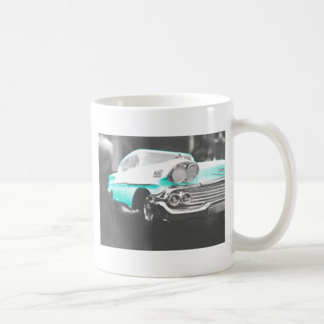 Mug Voiture classique bleu vif à chevy impala 1958 (Droite)