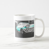 voiture classique Chevrolet Impala 1958 bleu vif