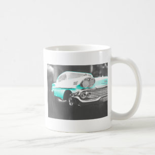 Mug voiture classique Chevrolet Impala 1958 bleu vif