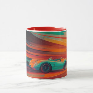 Mug voiture de course britannique classique, célèbre p
