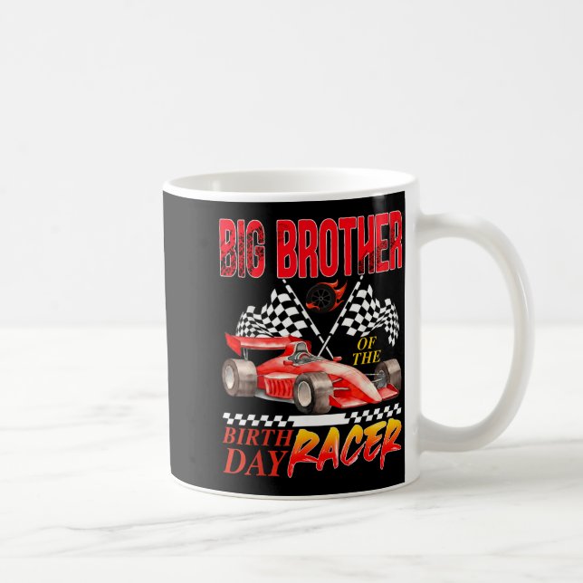 Mug Voiture de course Grand frère du coureur d'anniver (Droite)