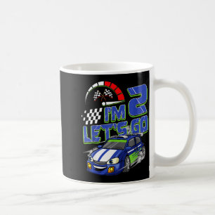 Mug Voiture de course pour les 2 ans d'enfants Fête de