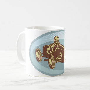 Mug Voiture de course vintage Conducteur Motorsport cl