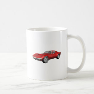 Mug Voiture de sport 1970 de Corvette : Finition rouge