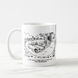 Mug Voiture de sport en campagne avec Hérisson