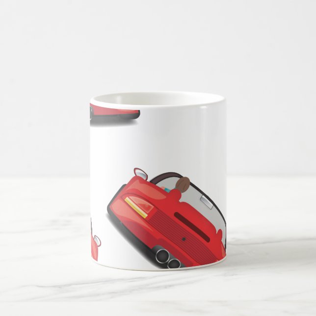Mug Voiture de sport rouge (Centre)