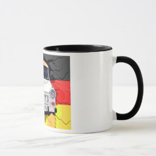 Mug Voiture de Trabant et drapeau allemand, mur de