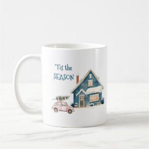 Mug Voiture insecte rose apporte l'arbre de Noël